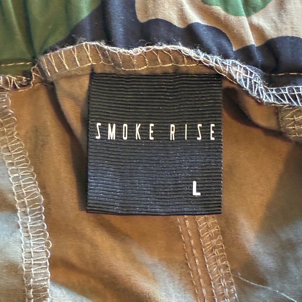 Smoke Rise Cargo Pants Mens Large Camo Tactical Utility Streetwear Multi Pocket